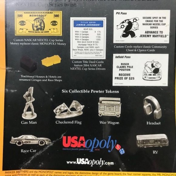 *RARE* NASCAR Nextel Cup Series Collector's Edition Monopoly - Picture 5 of 16